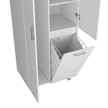 70.9" White Storage Cabinet - Smart Organization