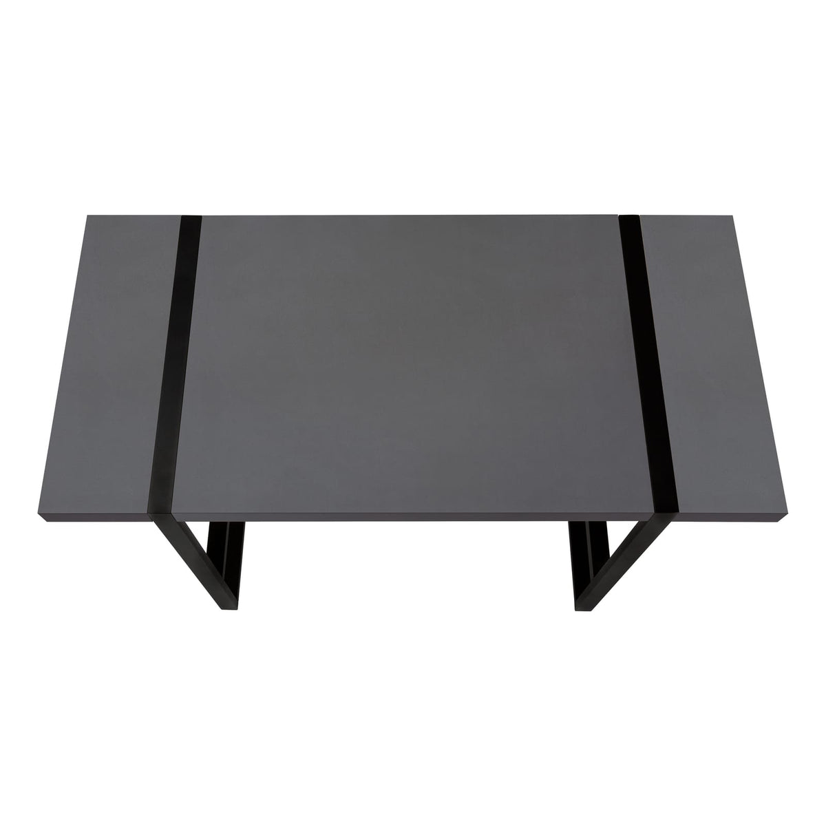 Grey Computer Desk - 48" L Home Office Desk with Black Metal Legs