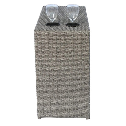 7-Piece Grey Wicker Patio Sectional Set - Pre-Assembled