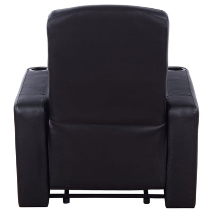 Black Genuine Leather Recliner - 32.75" Wide