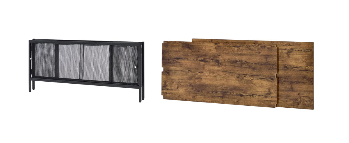 Black Oak Folding Coffee Table with Storage for Living Room