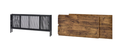 Black Oak Folding Coffee Table with Storage for Living Room