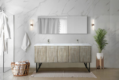 Acacia Wood Double Bath Vanity with Quartz Top