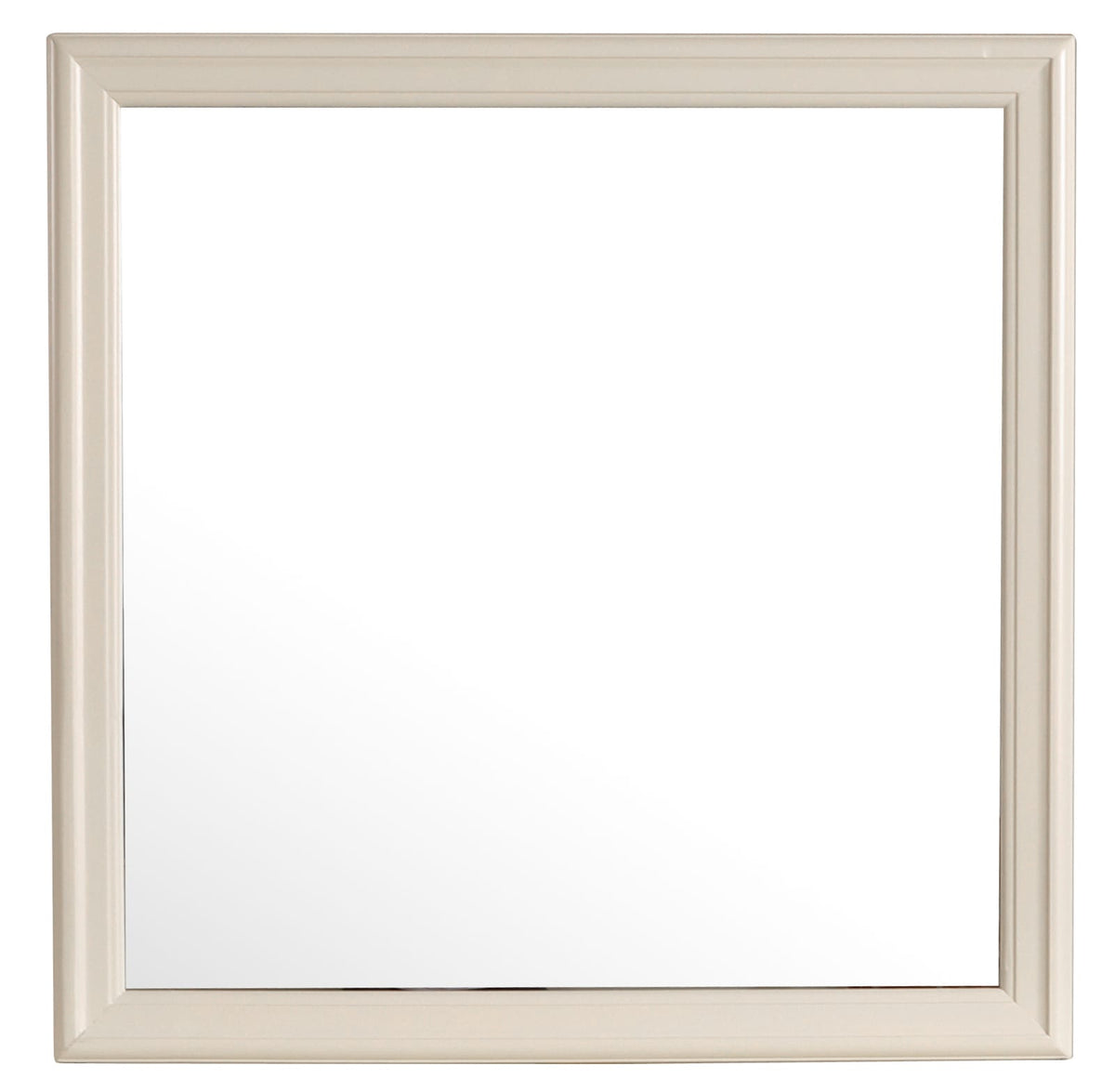 Beige Wood Vanity Mirror 38" x 38" for Bathrooms