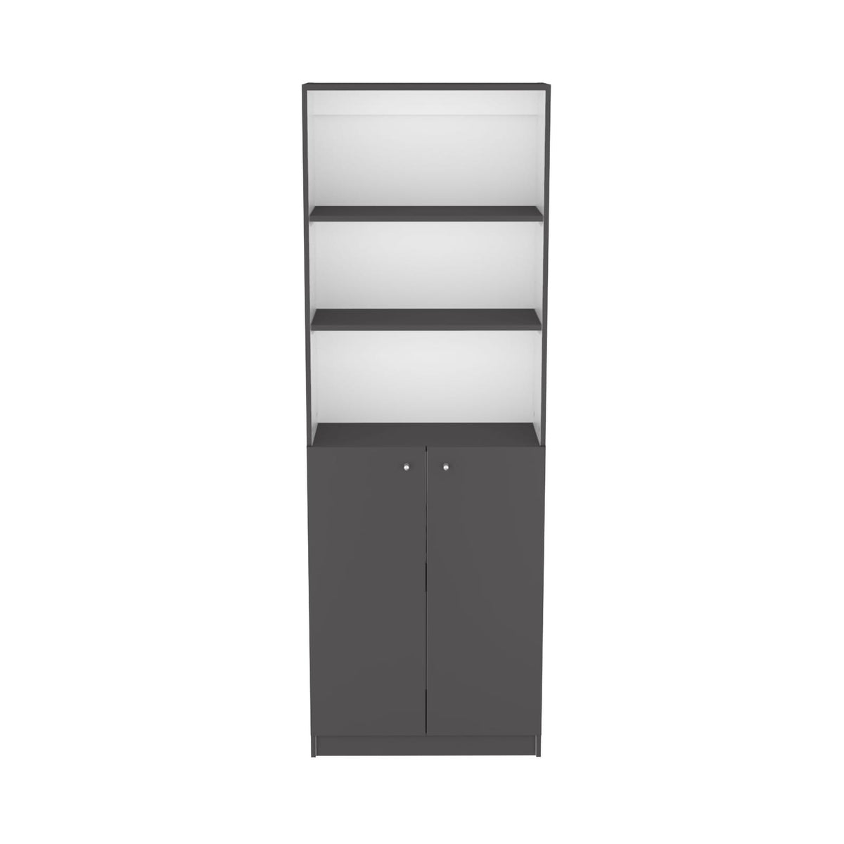 2-Door Bookcase - Multi Color Storage Unit for Living Room
