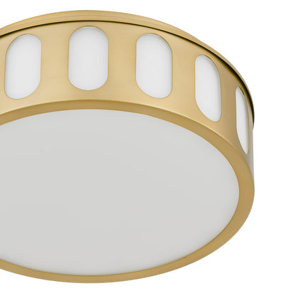Antique Brass LED Flush Mount - Bedroom Lighting