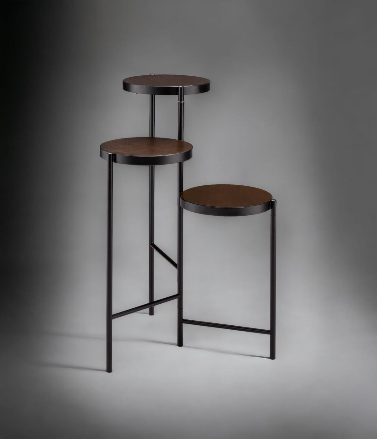 Black Metal Plant Stand - 3 Tier Storage