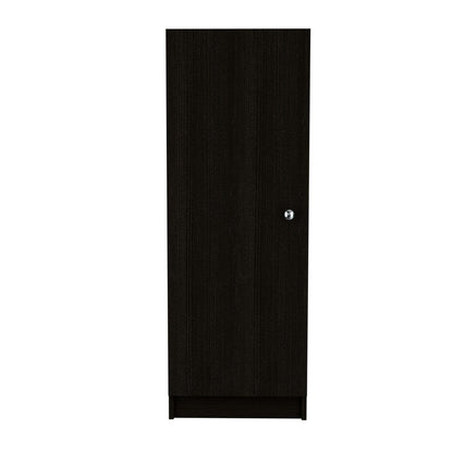 Black Kitchen Storage Cabinet - 3-4 Shelf Freestanding Cabinet for Living Room