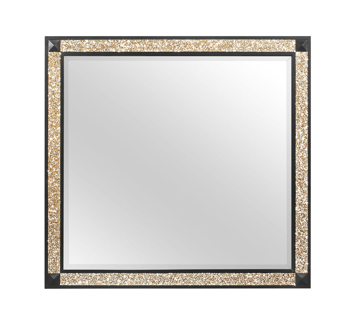 LIVELY BLACK/GOLD MIRROR - Vanity & Dresser Mirrors