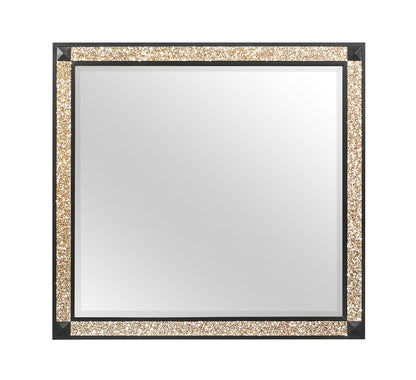 LIVELY BLACK/GOLD MIRROR - Vanity & Dresser Mirrors