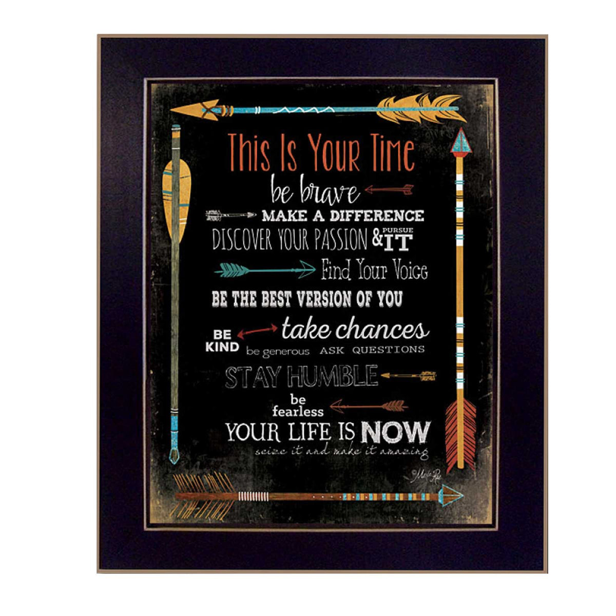 Black Framed Wall Art Print for Bedroom Decor