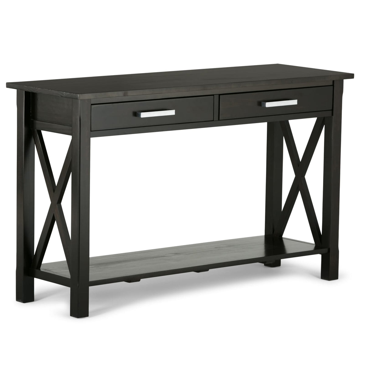 Kitchener 47 Inch Wide Solid Wood Console Sofa Table - Dark Brown