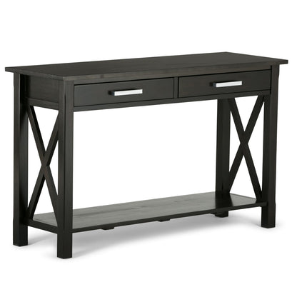 Kitchener 47 Inch Wide Solid Wood Console Sofa Table - Dark Brown
