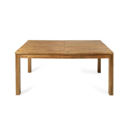 Teak 6 Piece Outdoor Dining Set with Cushions - Patio Furniture