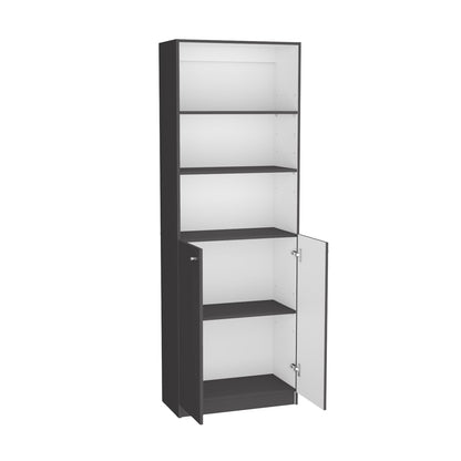 Multicolor Engineered Wood Display Shelving Unit