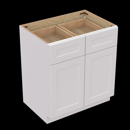 33" White Shaker Cabinet - Storage & Versatile Design