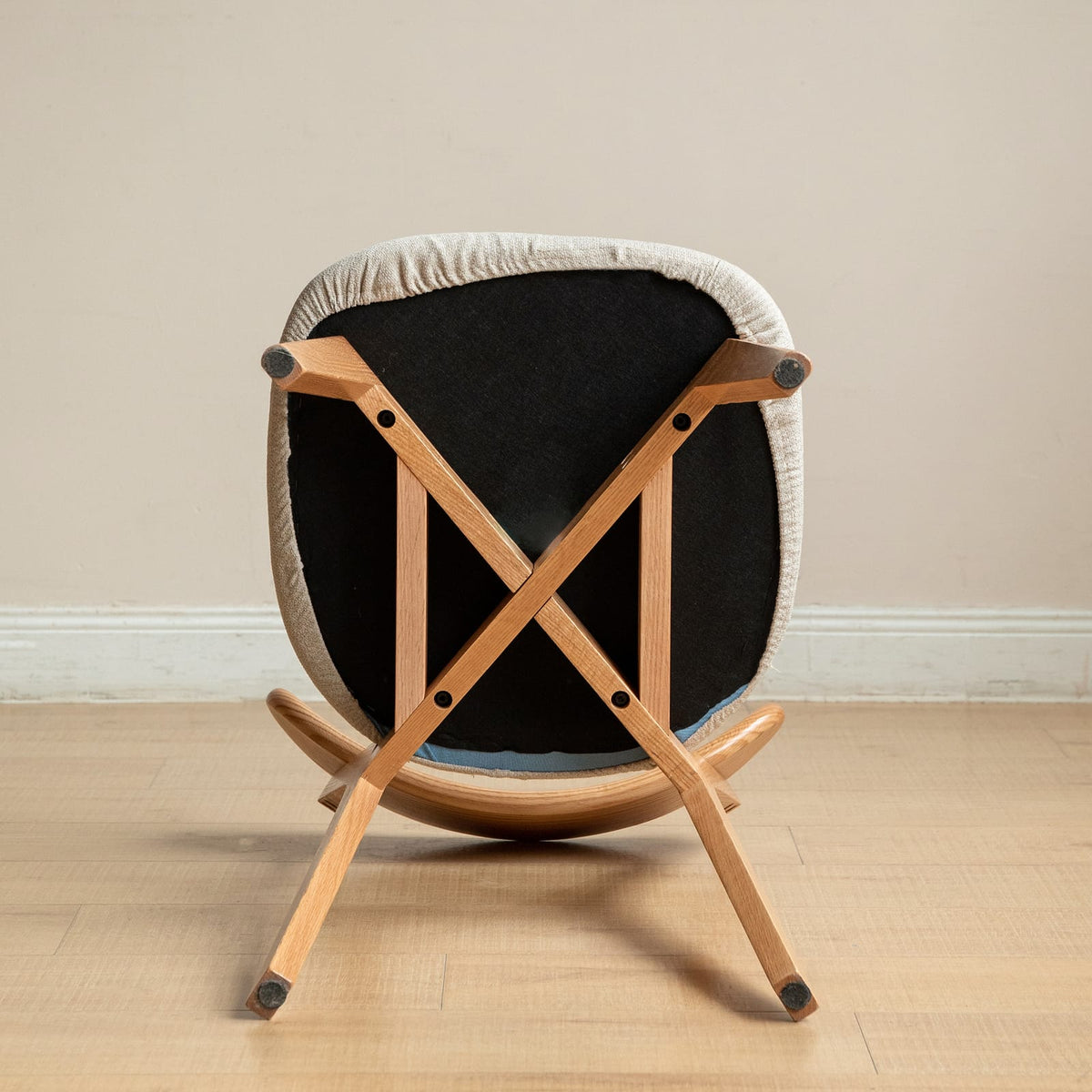 Set of 2 Solid Oak Dining Chairs - Natural Wood Finish