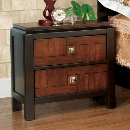 Multicolor Solid Wood Bedside Cabinet - 2 Drawers