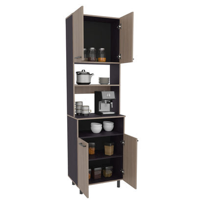 Otomo Pantry Cabinet - 5 Shelves, Multicolor MDF Storage