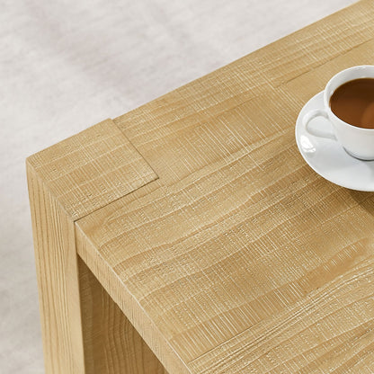 48 Inch Natural MDF Coffee Table - Rectangular Living Room Table