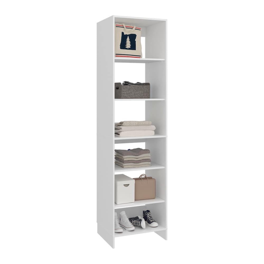 White Engineered Wood Dresser - 21.9 x 19 x 84" for Bedroom