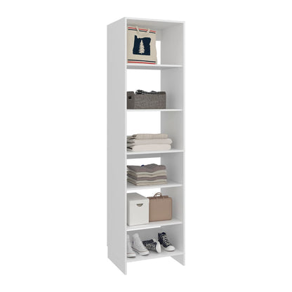 White Engineered Wood Dresser - 21.9 x 19 x 84" for Bedroom