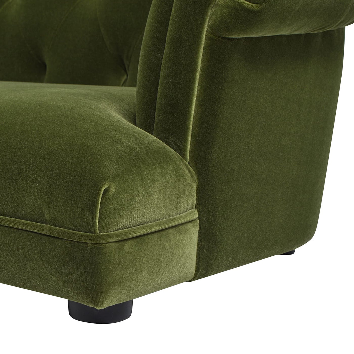 Kiki Chesterfield Dog Sofa Bed - Olive Green Velvet