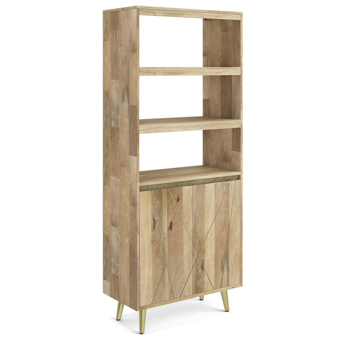 Jager Bookshelf with Doors - Natural - Home Office Storage