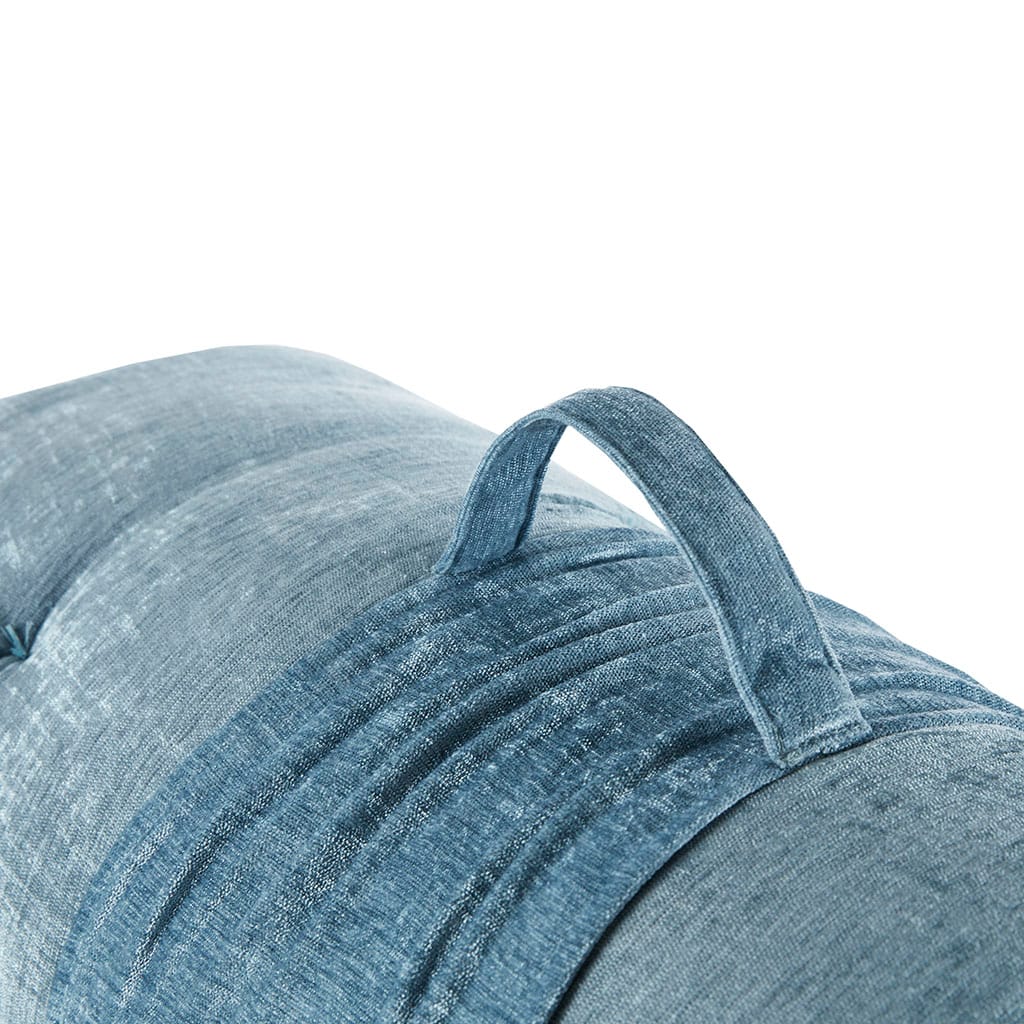 Aqua Poly Chenille Lounge Pillow - 27" x 74"