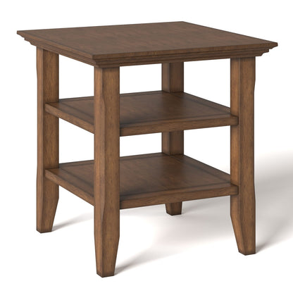 Dark Brown End Table - 19"D x 19"W x 20"H for Living Room