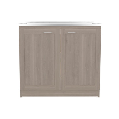 Zurich 39" Wide Utility Sink - Gray MDF Base Cabinet
