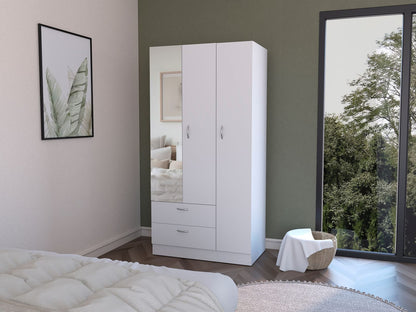 White Bedroom Dresser - 35.4" Wide Storage Cabinet