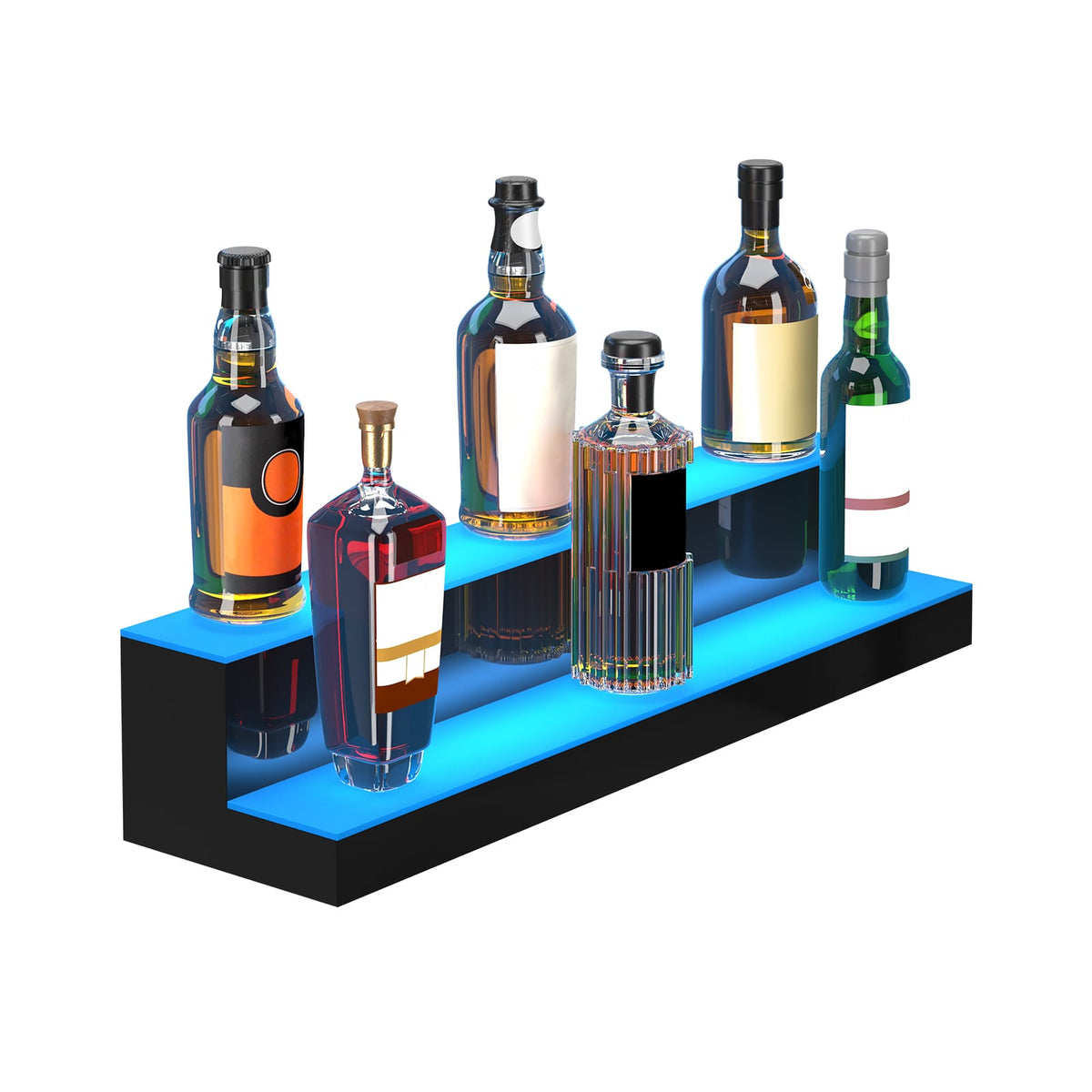 Acrylic LED Bar Shelf - 30 Inch Illuminated Liquor Display