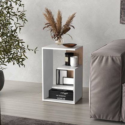 Multicolor MDF Side Table with Storage for Modern Living Room
