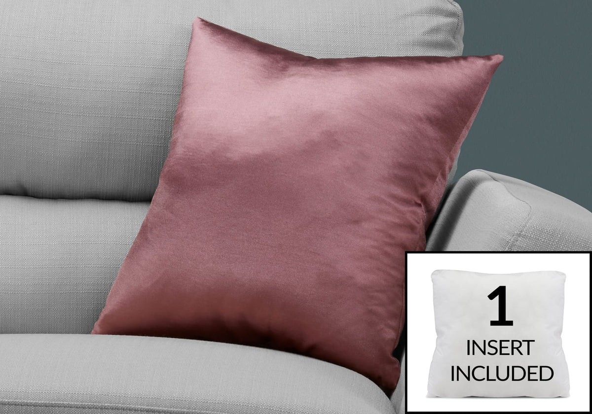 Pink Polyester Throw Pillow - 18x18 Square