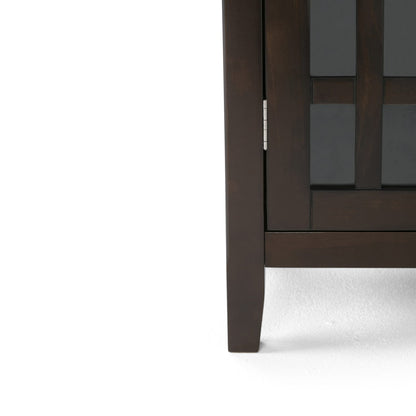 Dark Brown Wood Storage Cabinet - 39" Wide Bedroom Cabinet for Living Room