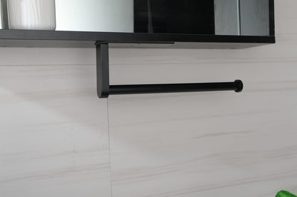Matte Black Stainless Steel Paper Towel Holder for Kitchen Storage