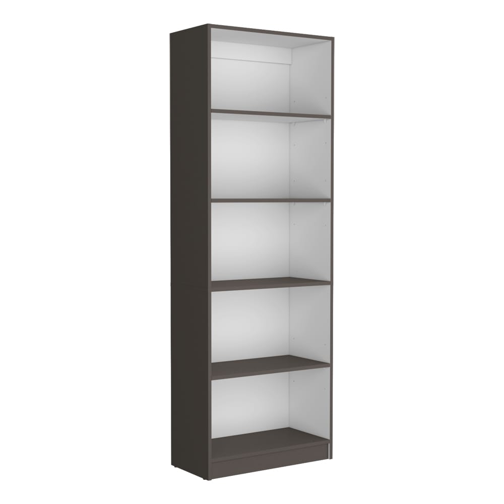 4-Shelf Engineered Wood Bookcase - Multicolor Display Shelving