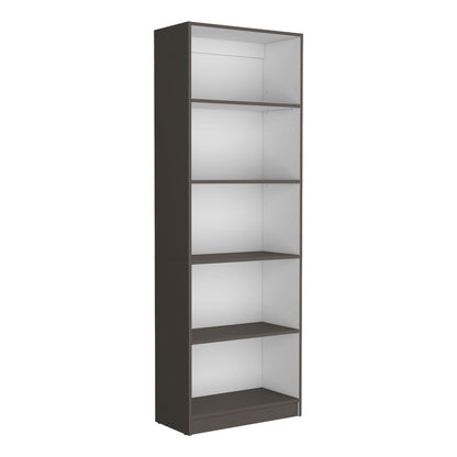4-Shelf Engineered Wood Bookcase - Multicolor Display Shelving