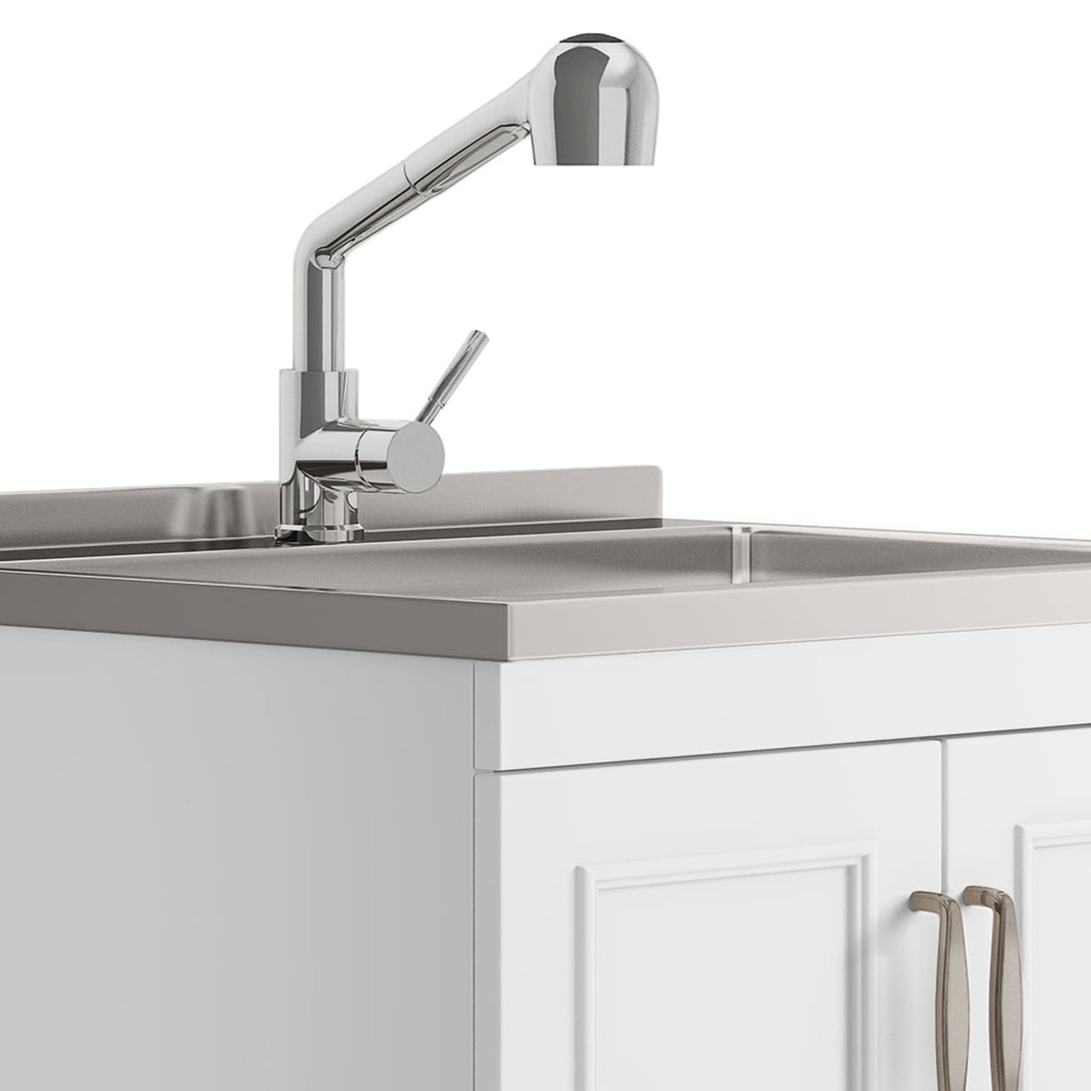 Cardinal 28" Laundry Cabinet - White with Sink & Faucet for Bathroom