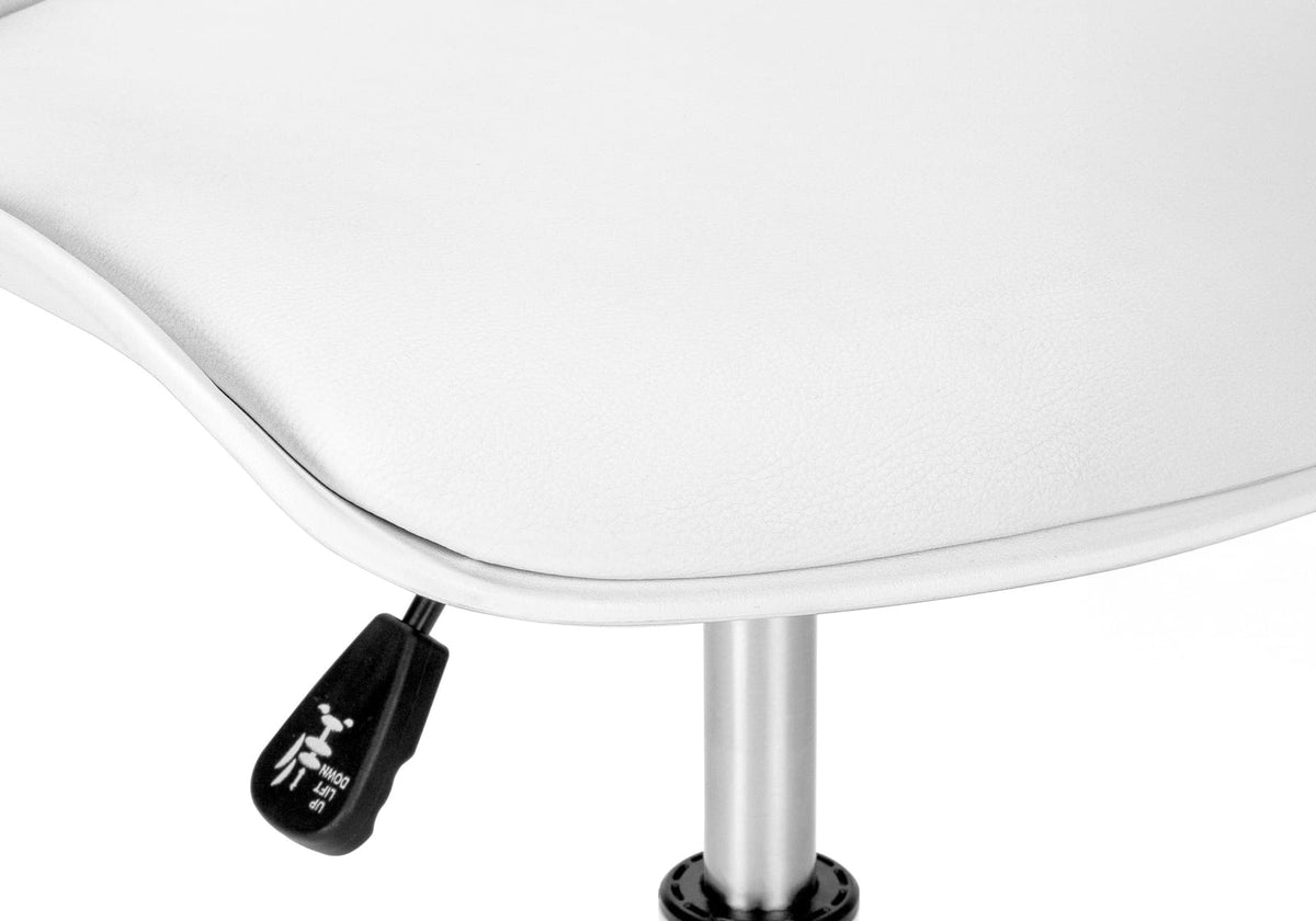 Adjustable Height White Office Chair for Kids