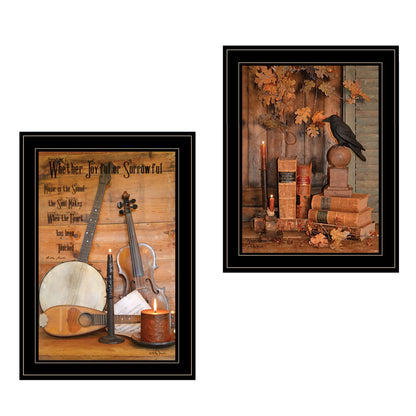 Billy Jacobs Music Nevermore 2-Piece Vignette Black Frame Art