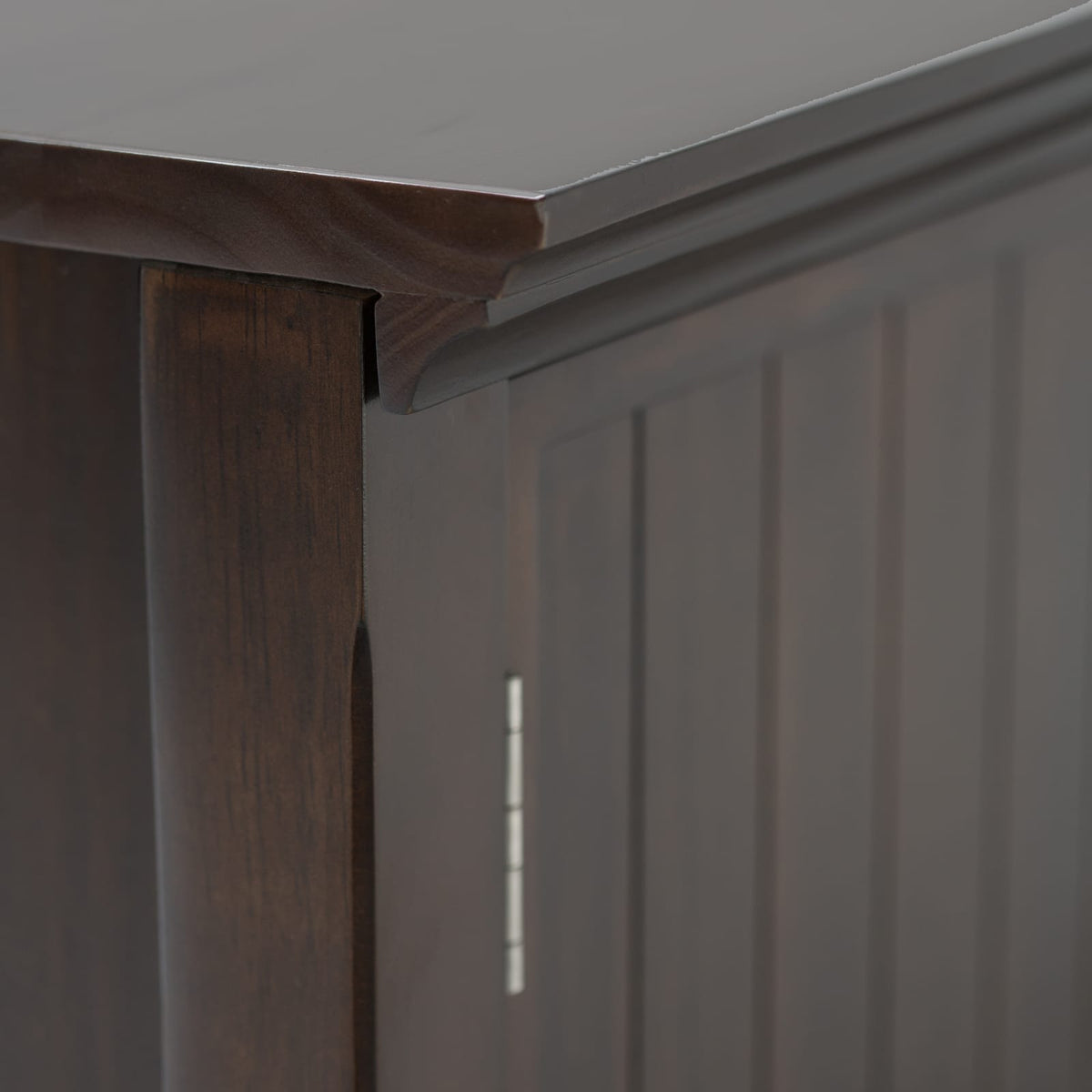 Dark Brown Wood Entryway Storage Cabinet - 36" Wide for Living Room