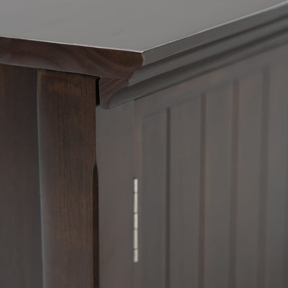 Dark Brown Wood Entryway Storage Cabinet - 36" Wide for Living Room