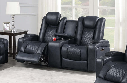Inky Blue Power Reclining Loveseat - 72" Primary Living Space