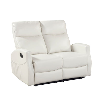 Beige Faux Leather Loveseat - 50.5" Modern Living Room Furniture