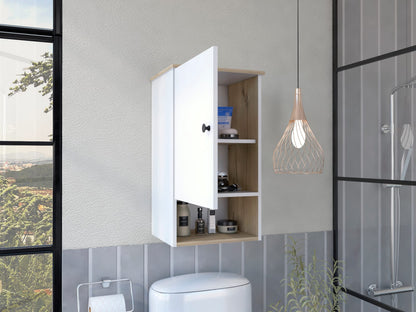 Light Oak Medicine Cabinet - Two Shelf Storage Unit