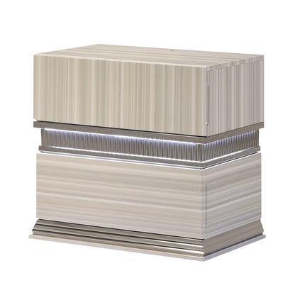 Leonor Nightstand - Gray Modern Storage Side Table