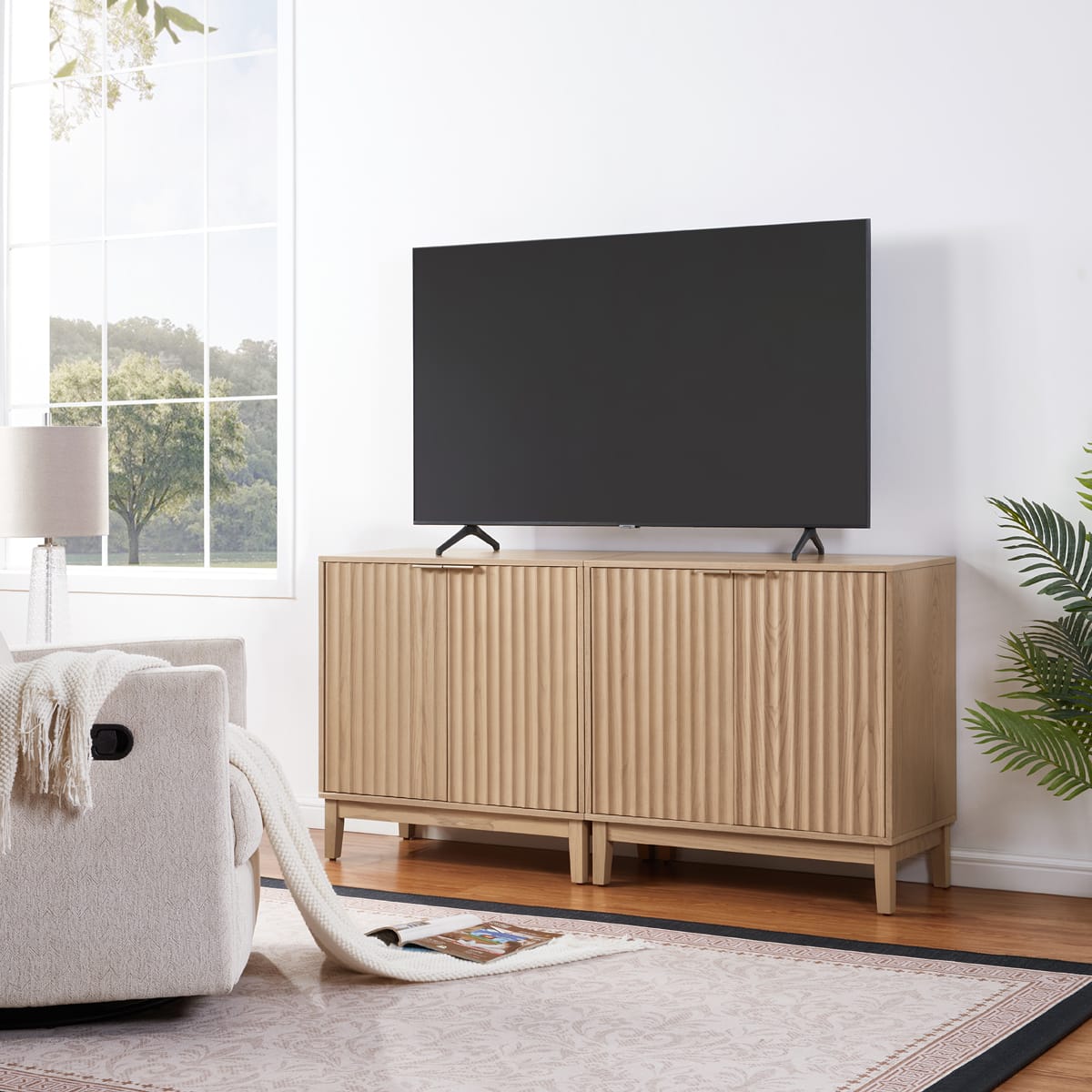 Natural Ash Accent Chest - 31.38" Storage Cabinet