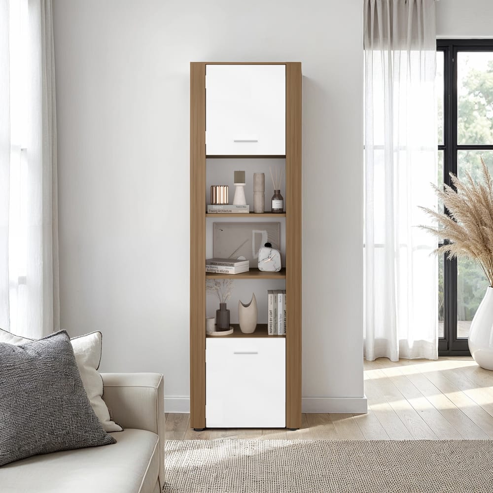 Multi-Color Dupont Bookcase - 5 Shelf Storage Cabinet for Home Office